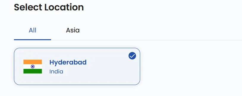 Выбор расположения