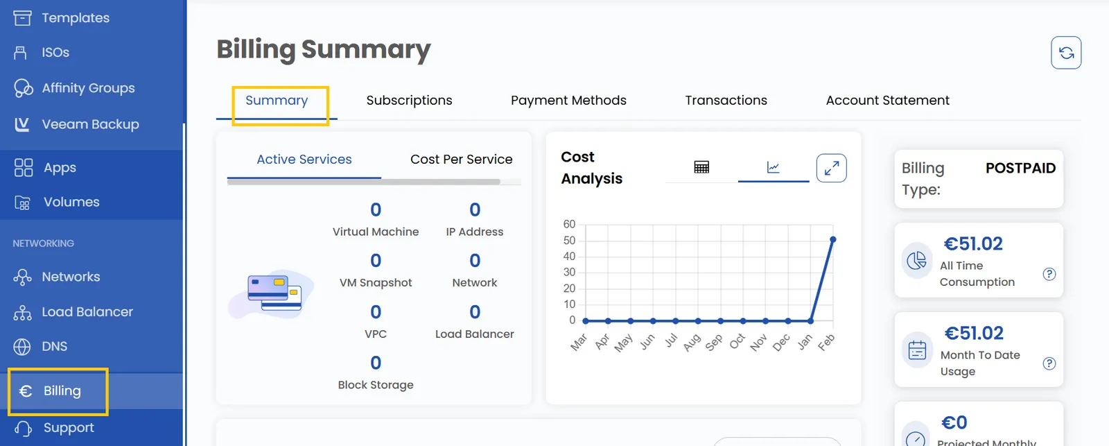Billing Summary