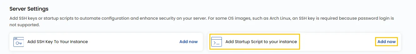 Add Startup Script