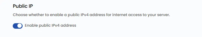 Enable Public IP