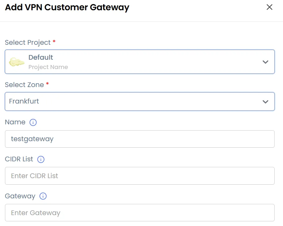 VPN Customer Gateway