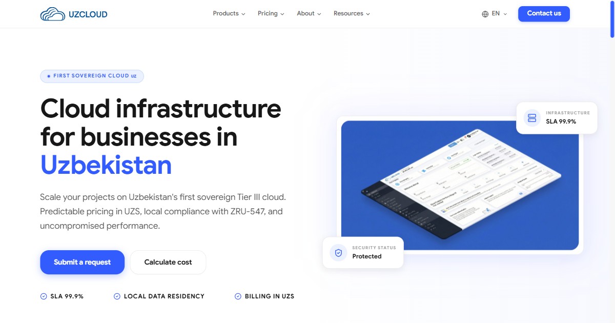 Cloud Services Pricing — UzCloud